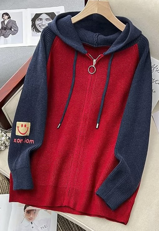 Áo khoác len thun xanh đỏ 1004 size 3XL
