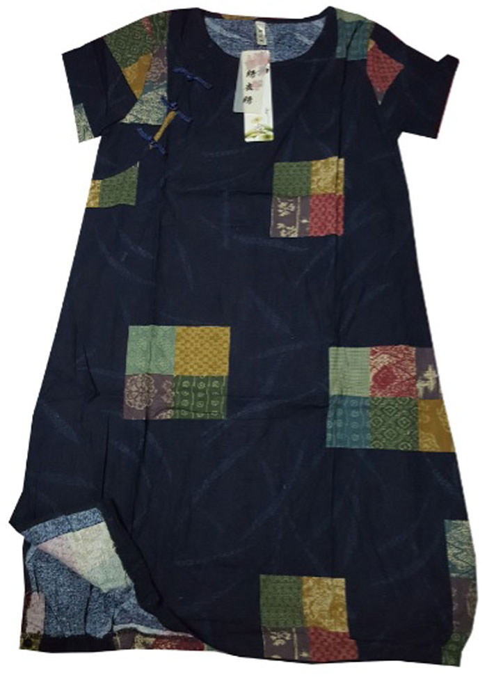 Đầm vải xô form suông in họa tiết số 3 size 2XL