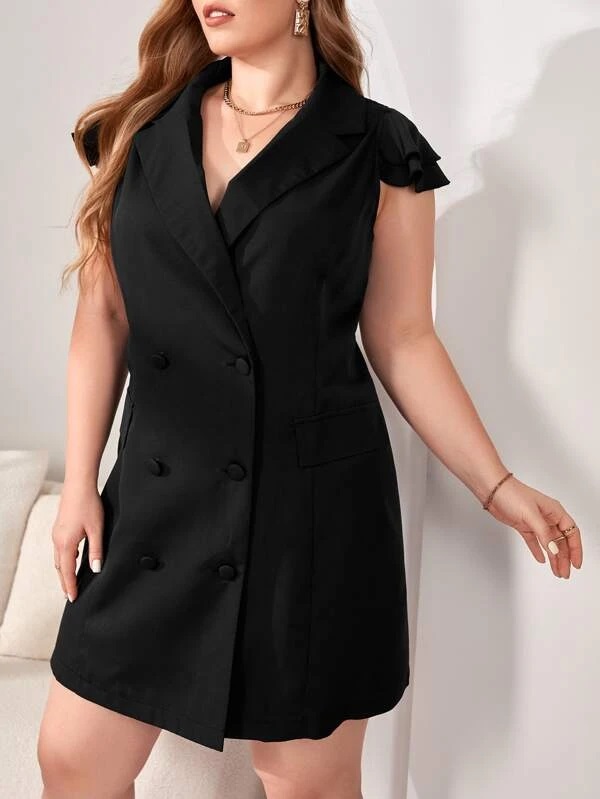 Đầm vest đen 9075 size lớn