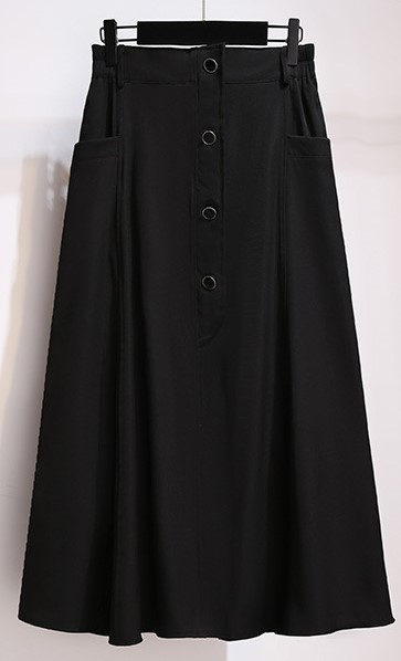 Váy đen 2 túi dáng dài 62921 size 4XL
