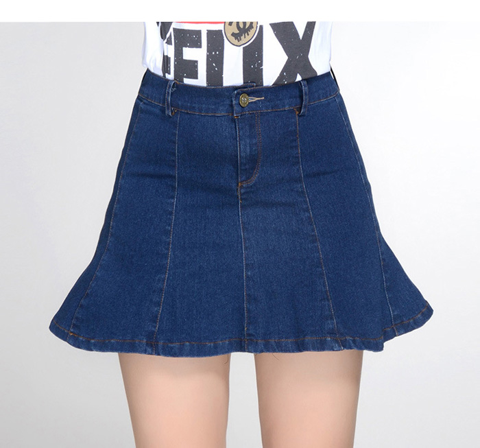 Váy jean thun 8 mảnh form ngắn size 4XL